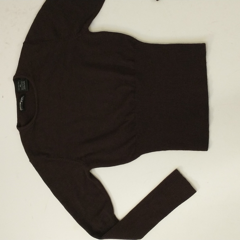 Soft Merino Wool Pullover Sweater Fitted Waist Puff Sleeve Australia MrkSm FitXS